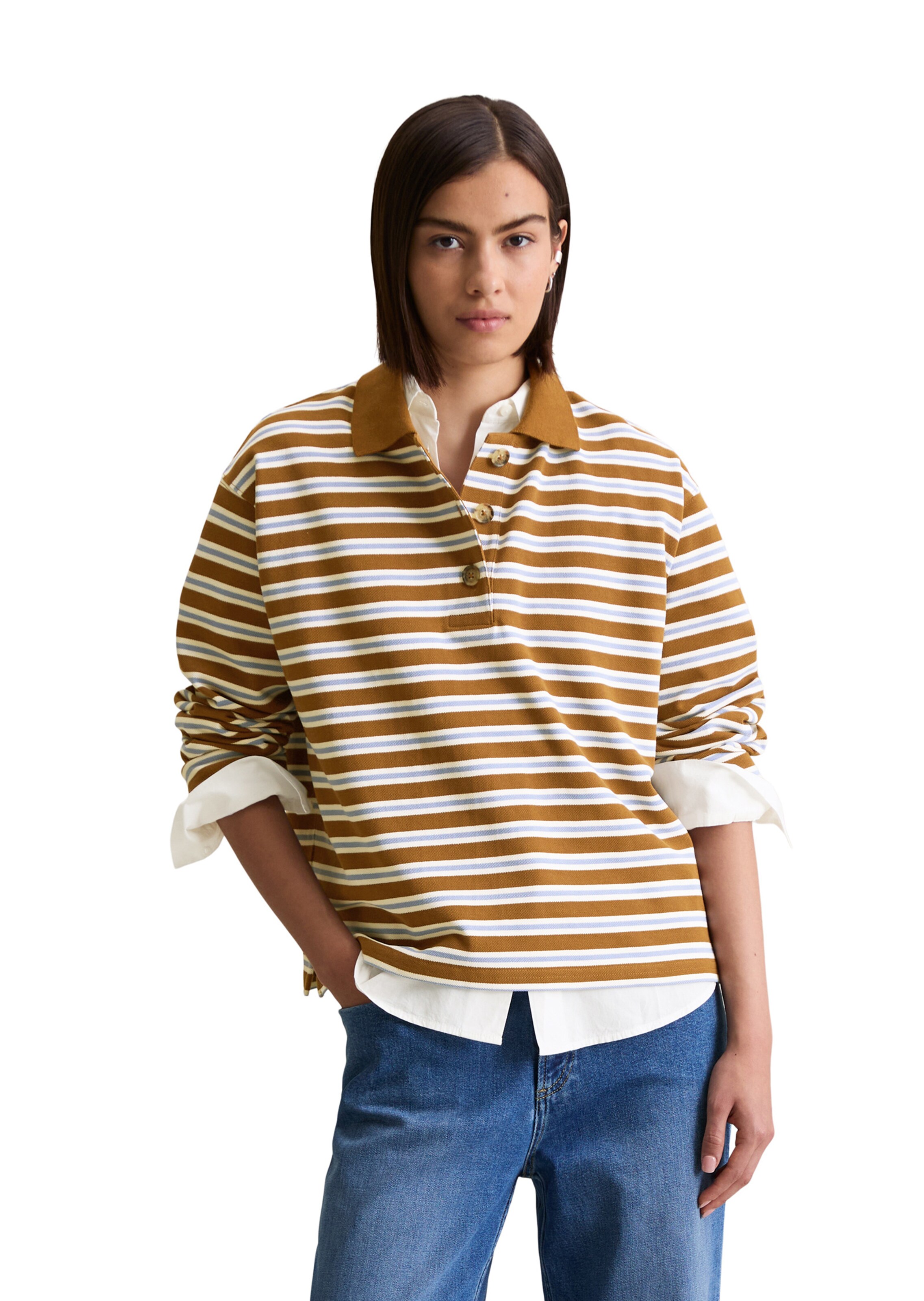 Marc O'Polo DENIM Shirt in Brown: front