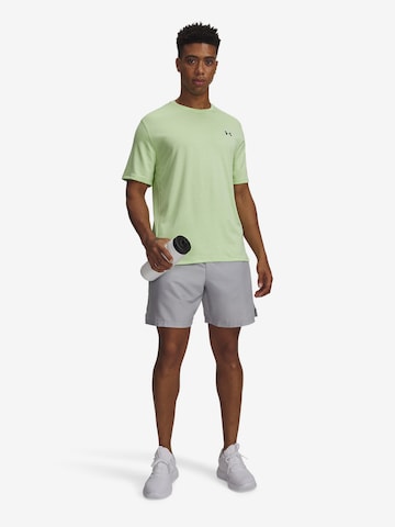 UNDER ARMOUR Workout Pants 'Tech Woven Wordmark' in Grey: front