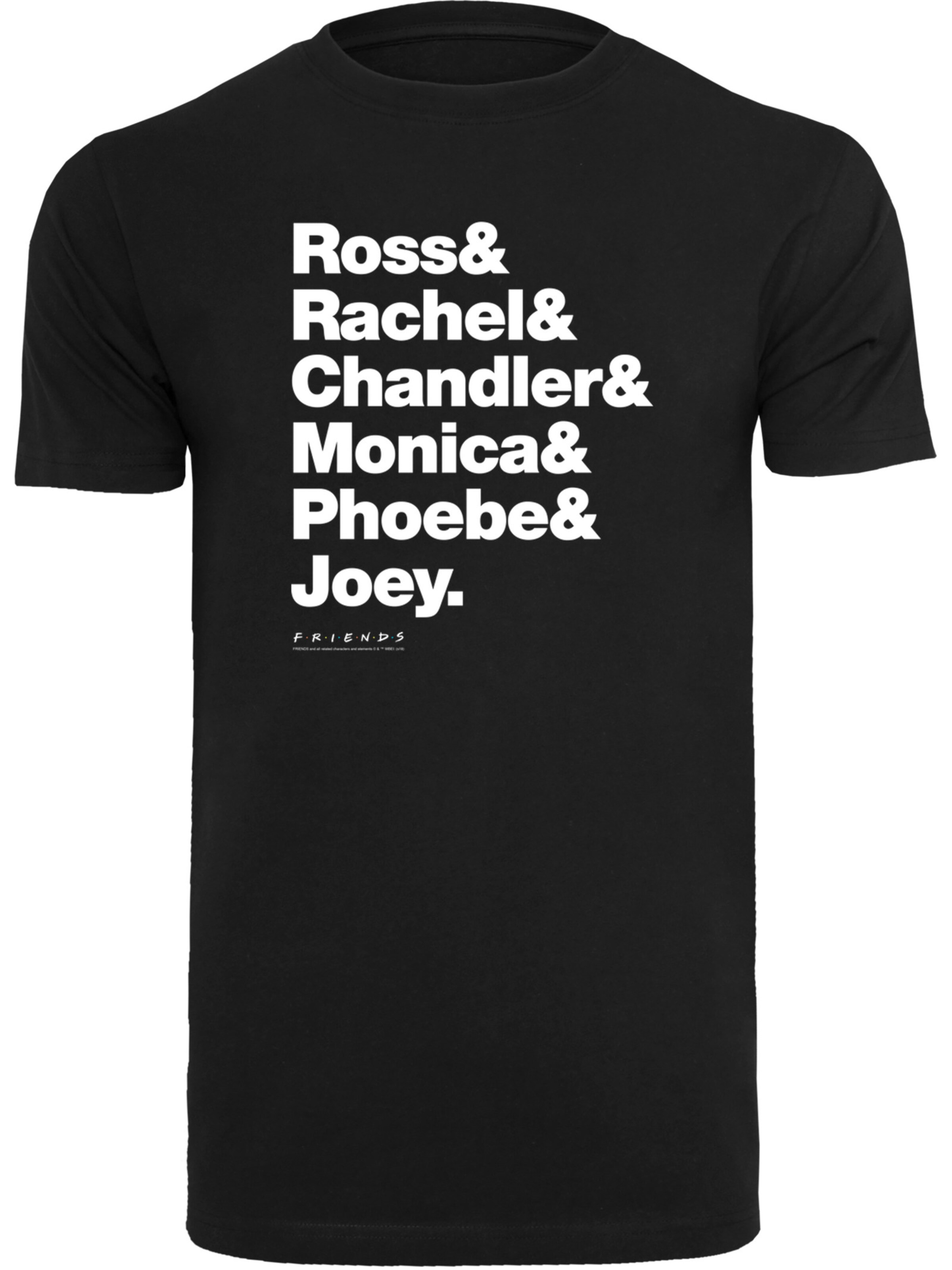 F4NT4STIC Shirt 'Friends First Names' in Zwart: voorkant