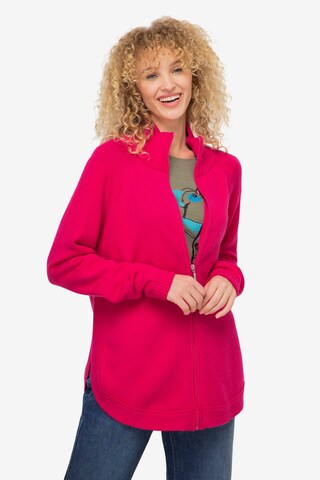 LAURASØN Knit Cardigan in Pink: front