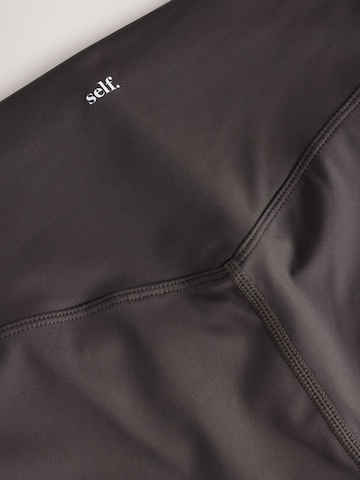 self. Skinny Workout Pants in Brown