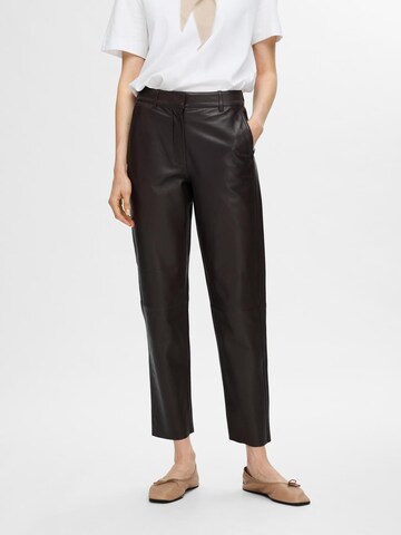 SELECTED FEMME Regular Broek in Bruin