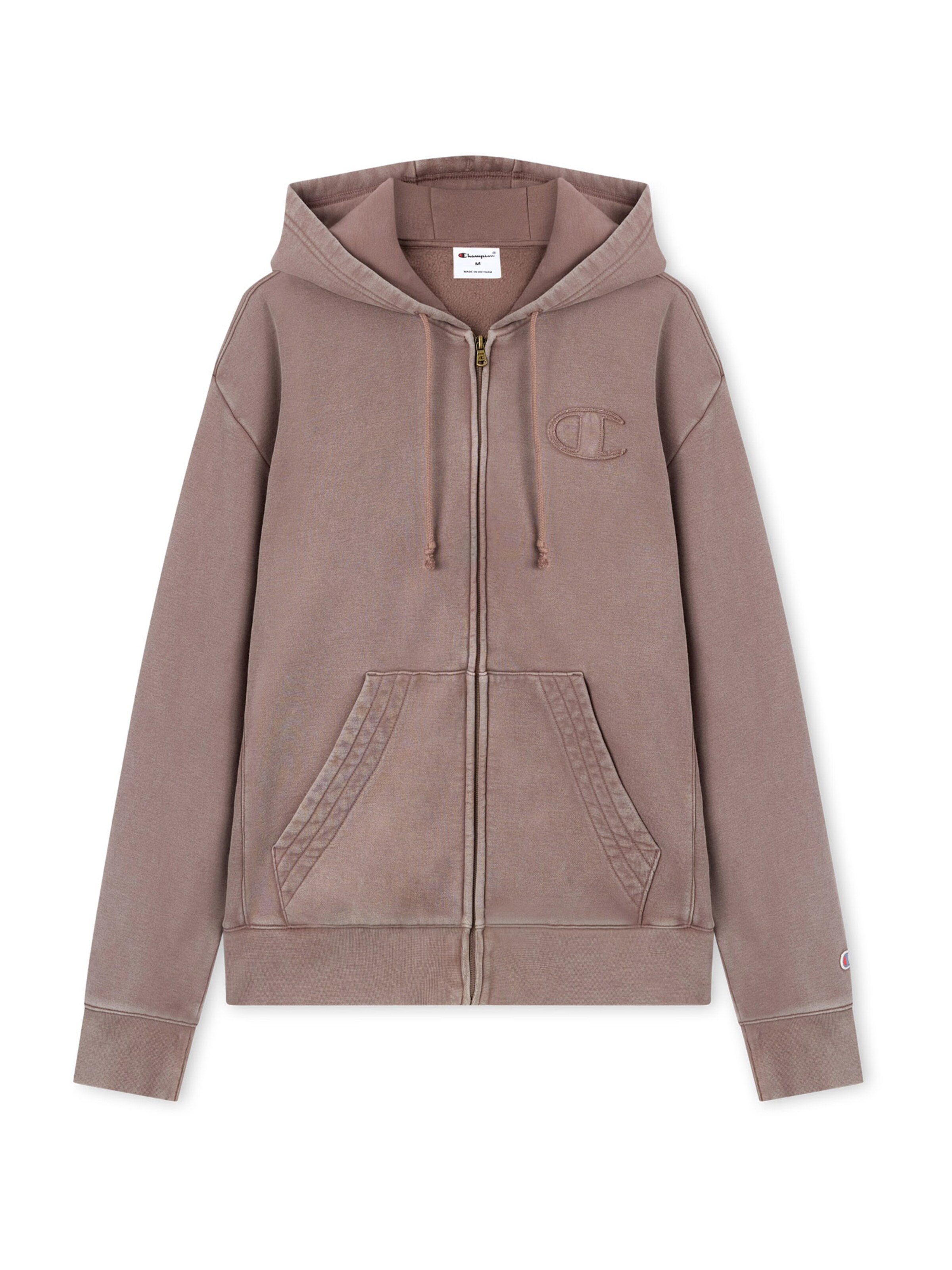 Champion Sweatjacke in XS in taupe, Produktansicht