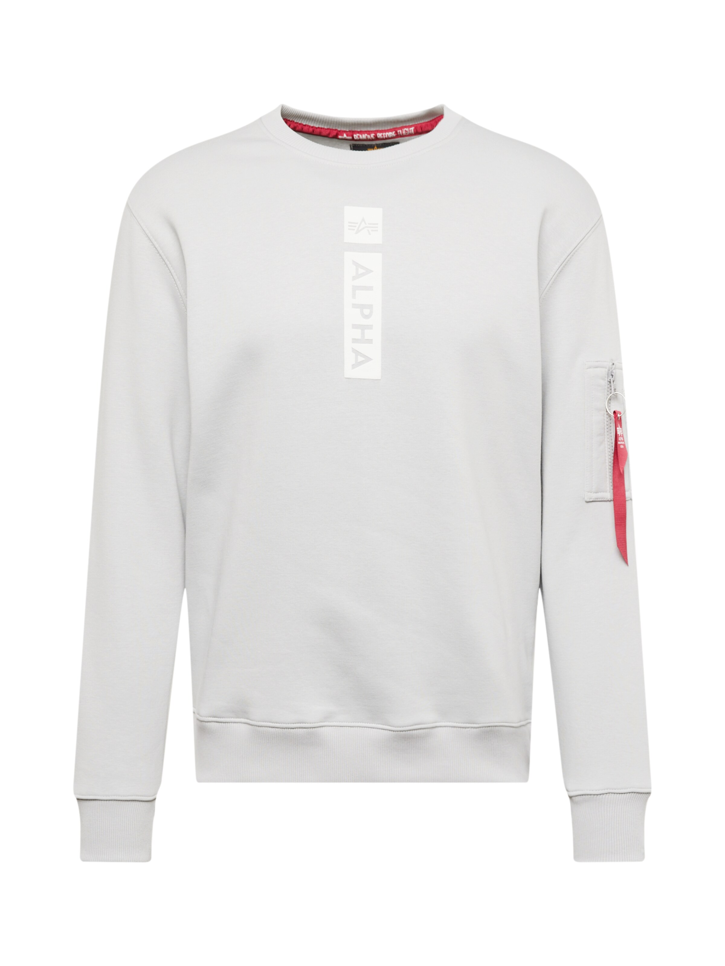 ALPHA INDUSTRIES Μπλούζα φούτερ σε γκρι: μπροστά