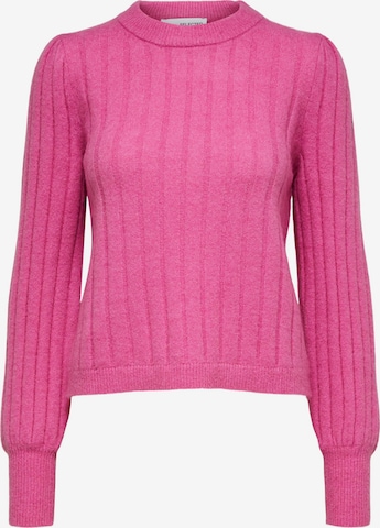 Pull-over 'GLOWIE' SELECTED FEMME en rose : devant