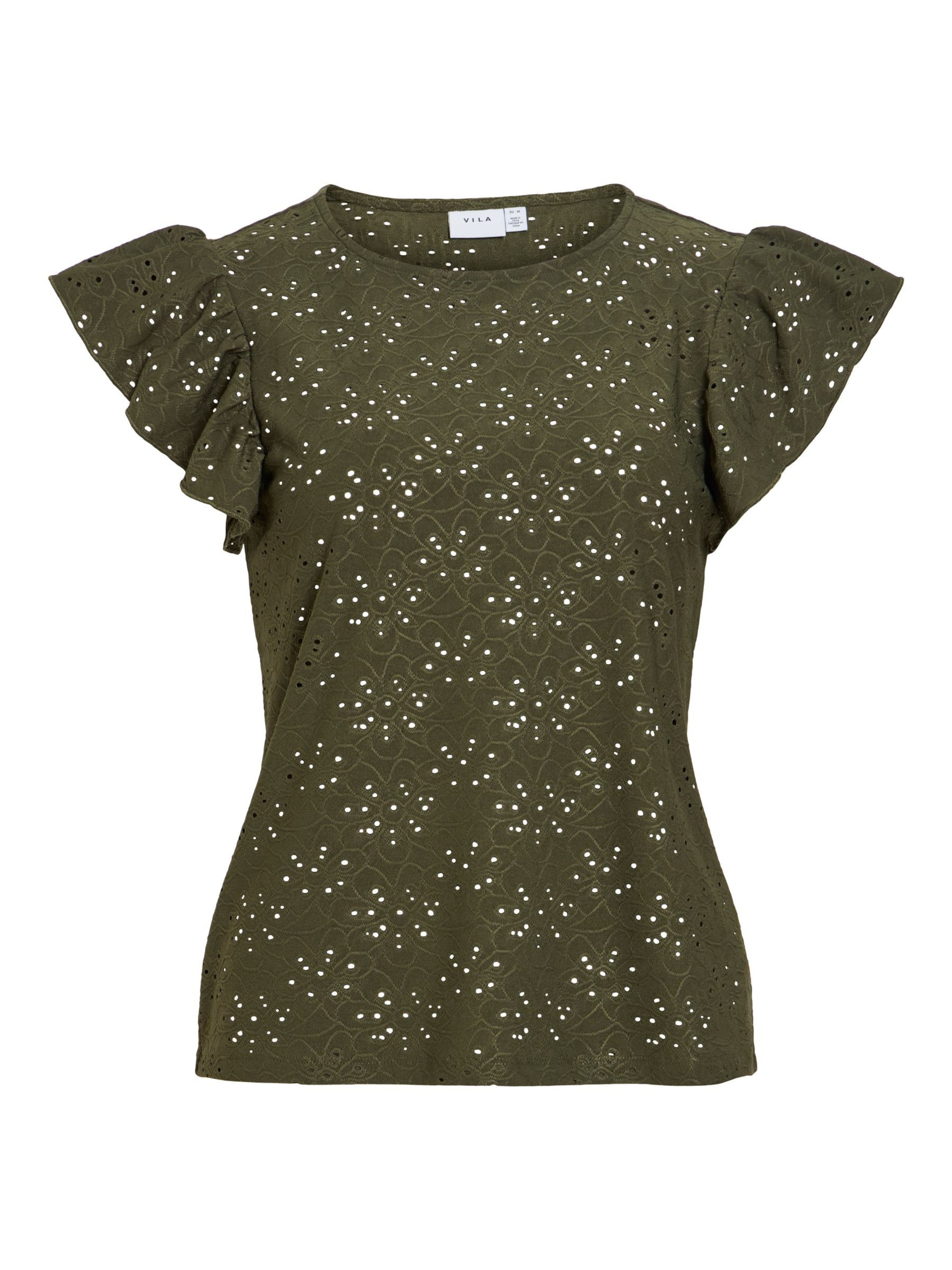 VILA Blouse 'VIKawa' in Groen: voorkant