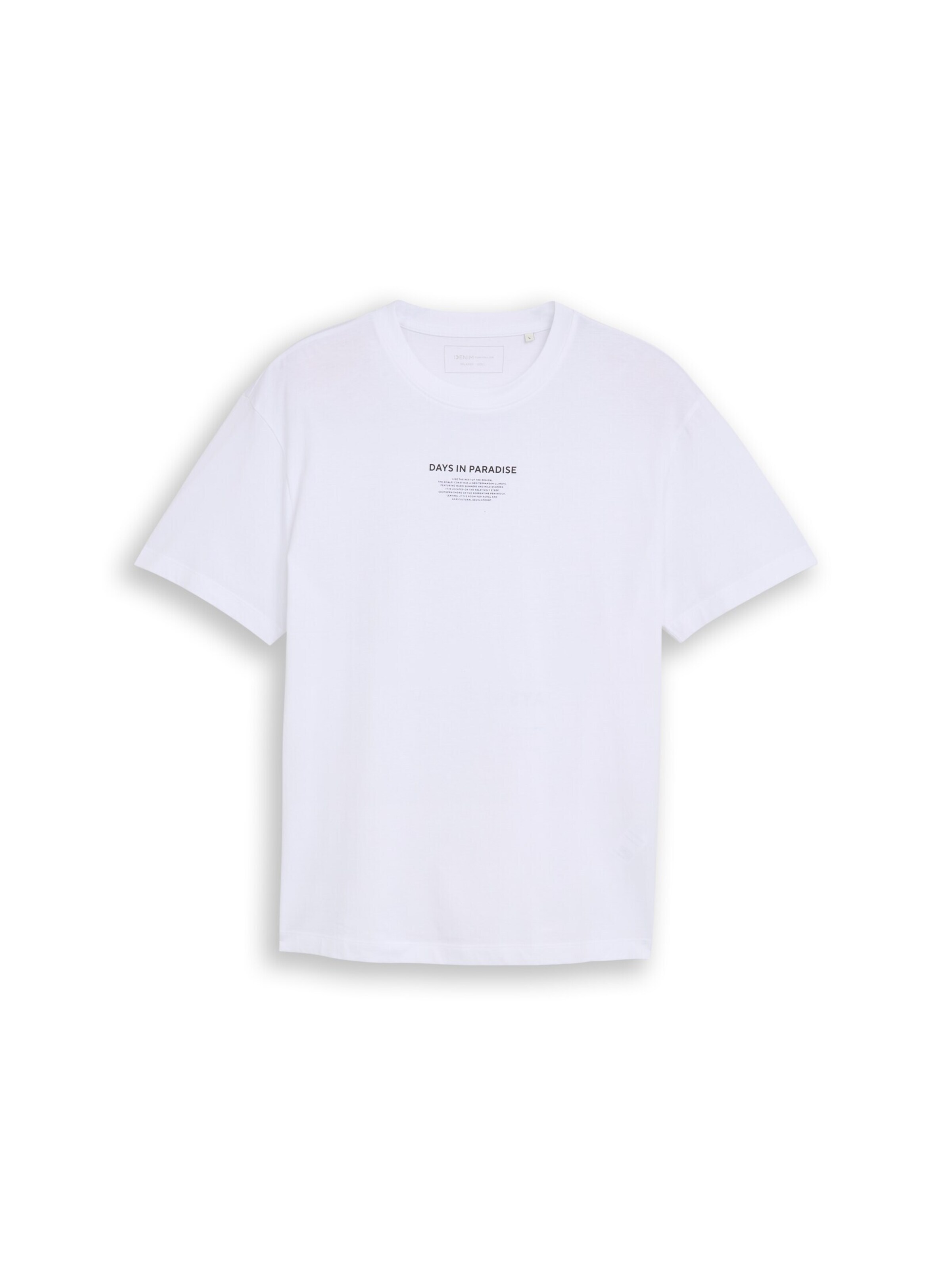 Tricou de la TOM TAILOR DENIM pe alb: față