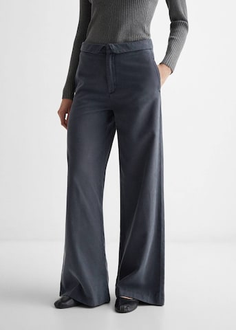 MANGO TEEN Wide leg Broek in Grijs: voorkant