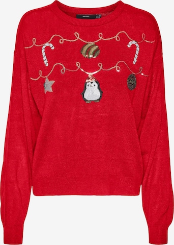 Pull-over 'Garland' VERO MODA en rouge : devant