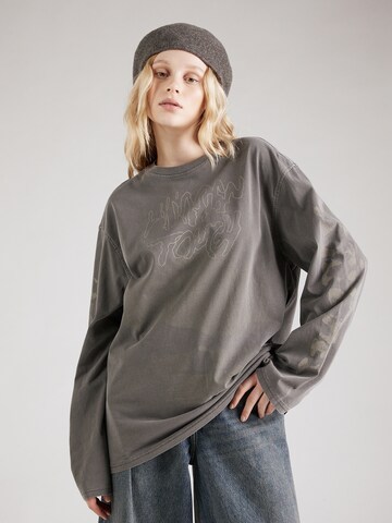 T-shirt oversize WEEKDAY en gris : devant