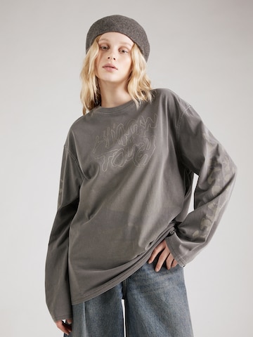 WEEKDAY Oversized shirt in Grijs: voorkant