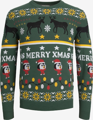 JACK & JONES Sweater 'Hoho' in Green: front