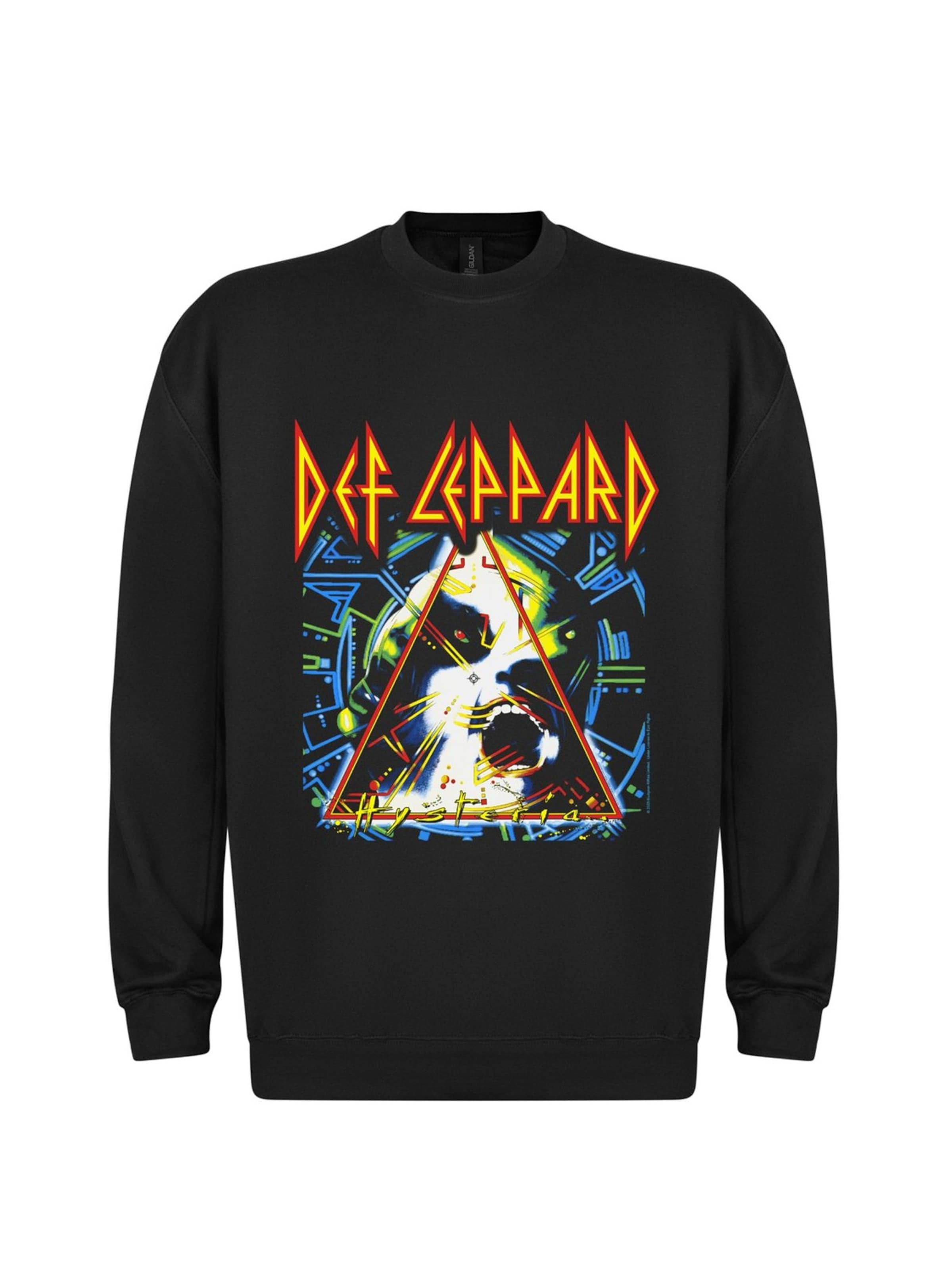 Def Leppard Sweatshirt 'Hysteria' in Black: front