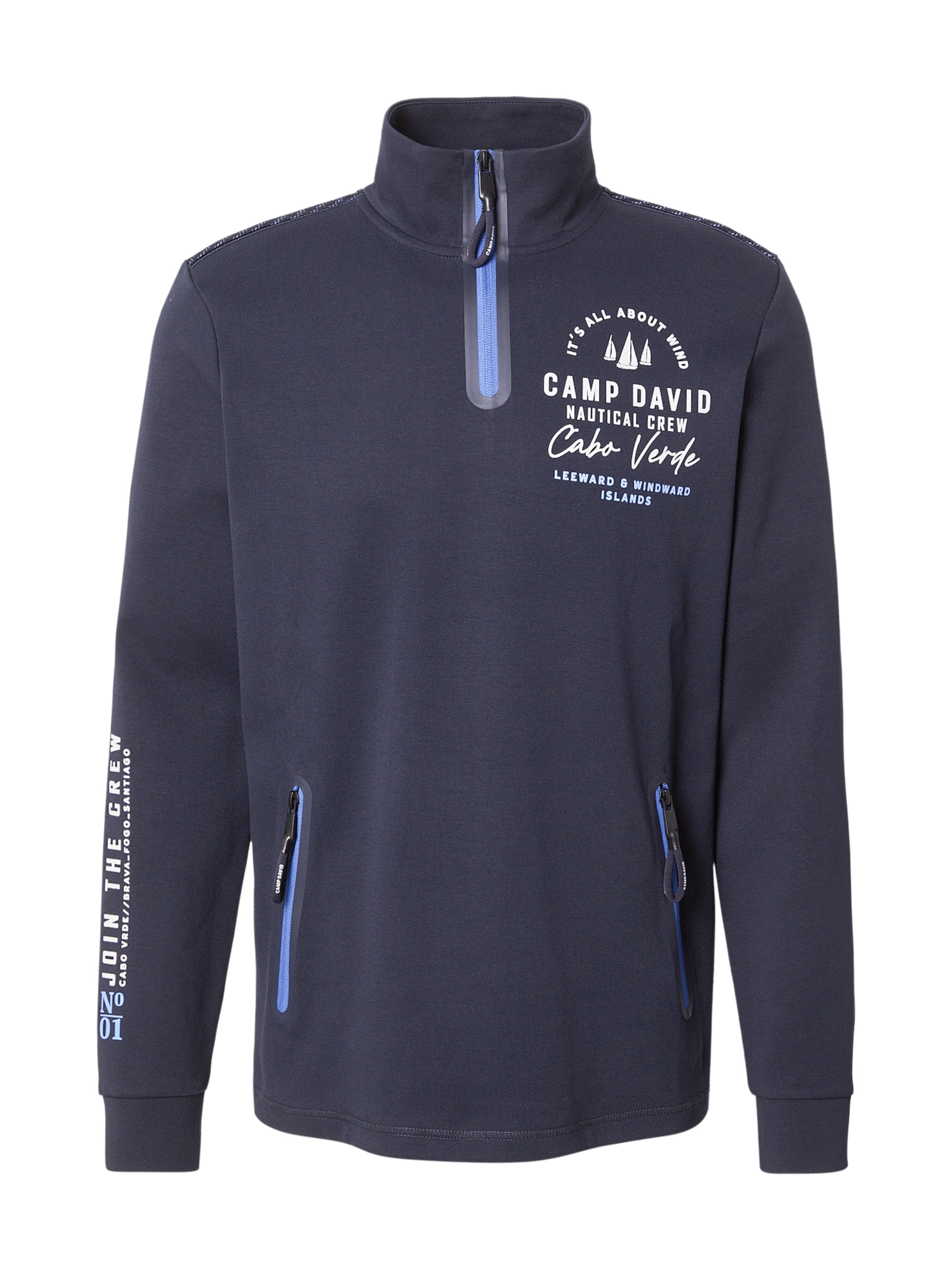 CAMP DAVID Sweatshirt in Blue: front