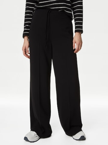 Wide leg Pantaloni di Marks & Spencer in nero