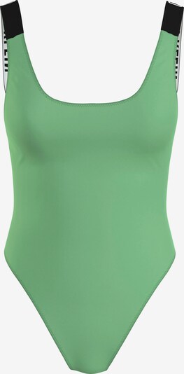 Calvin Klein Swimwear Maillot de bain en vert clair / noir / blanc, Vue avec produit