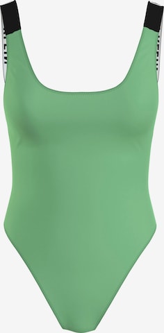 Calvin Klein Swimwear Bustier Uimapuku värissä vihreä: edessä