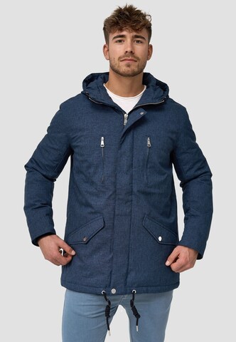 Parka mi-saison 'Anders' JEFF en bleu : devant