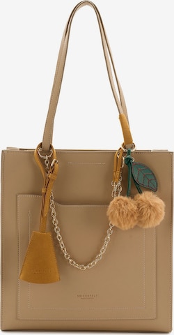 Seidenfelt Manufaktur Shoulder Bag 'Lyby' in Brown: front