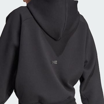 ADIDAS SPORTSWEAR Athletic Zip-Up Hoodie 'Z.N.E.' in Black