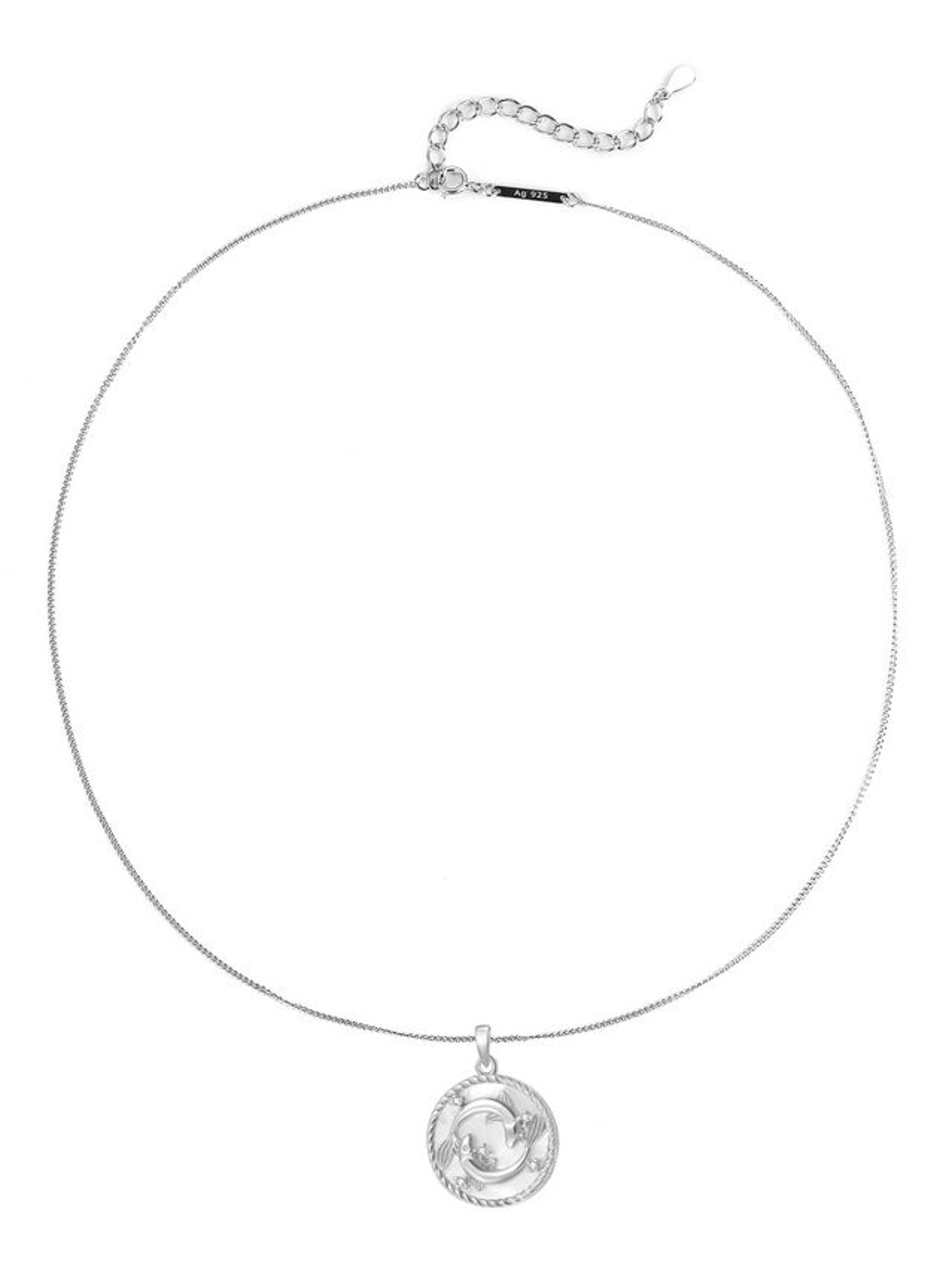 Hey Happiness Kette 'Pisces'‌ in Silber: Vorderseite