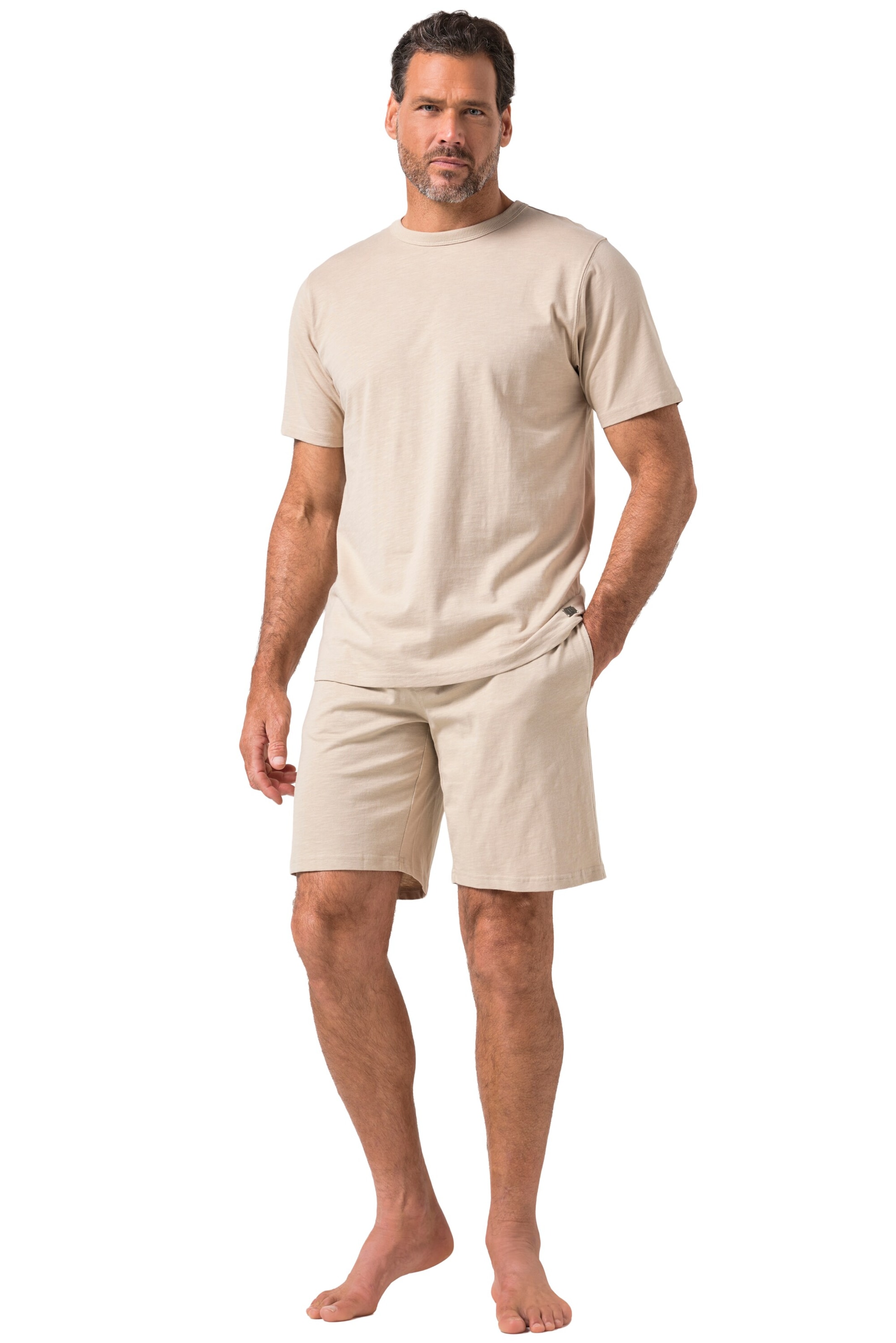 JP1880 Pyjama lang in Beige: voorkant