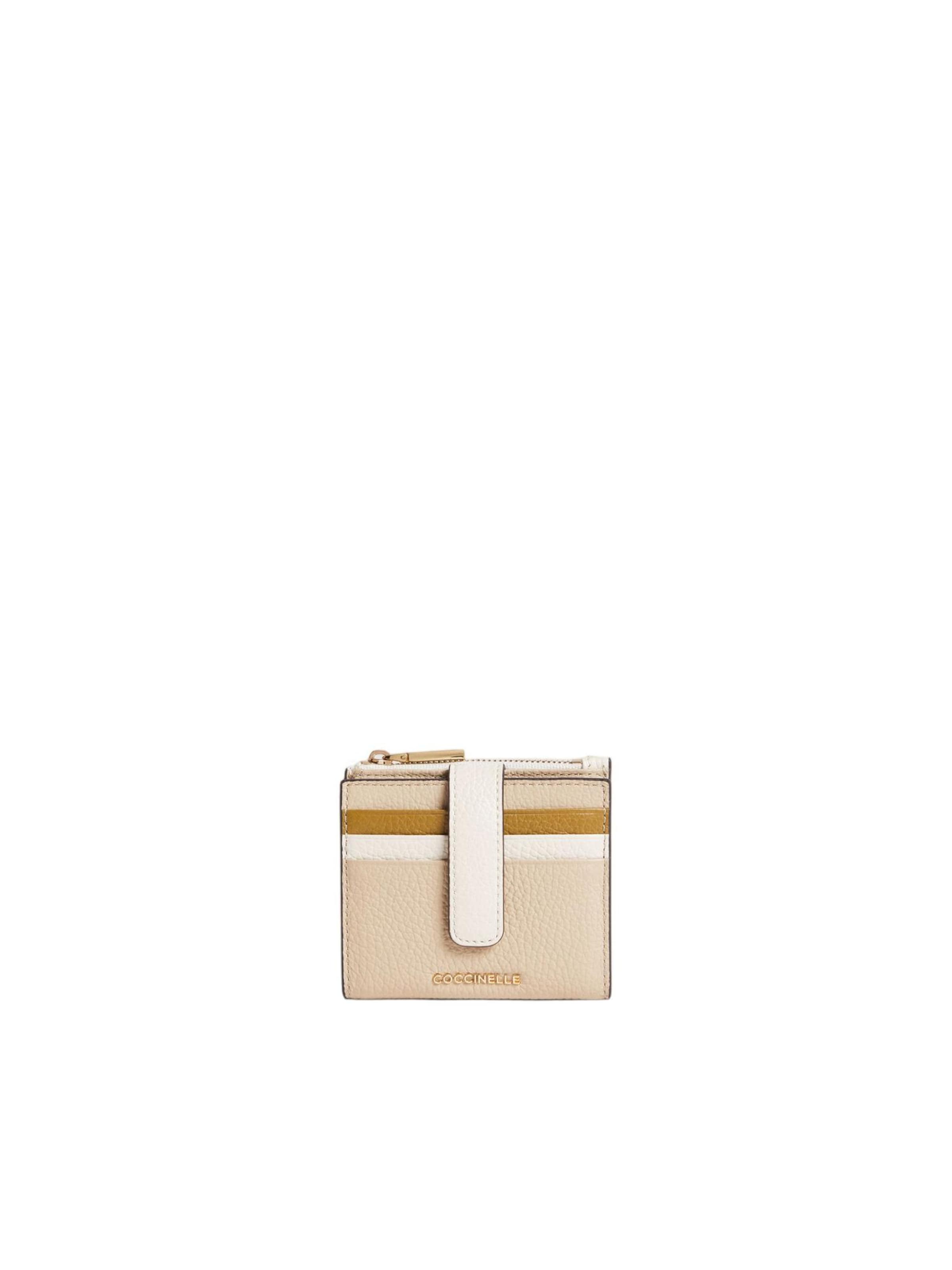Coccinelle Wallet 'Metallic Medium' in Beige: front