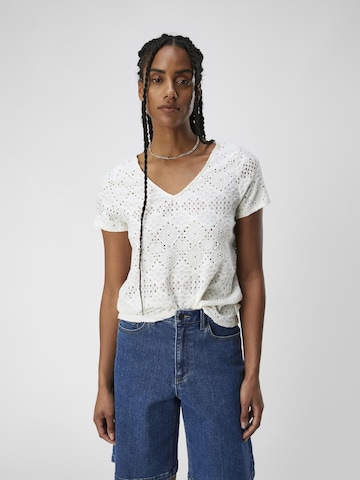 OBJECT - Camisa 'FEODORA' em branco: frente