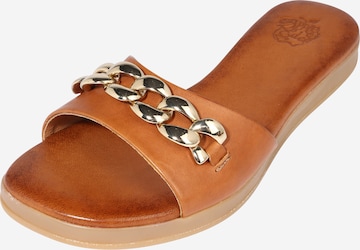 Apple of Eden Mules 'Alicia' in Brown: front