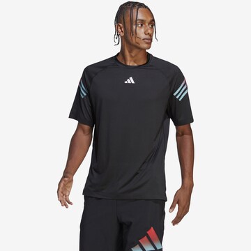 T-Shirt fonctionnel 'Icons' ADIDAS PERFORMANCE en noir : devant