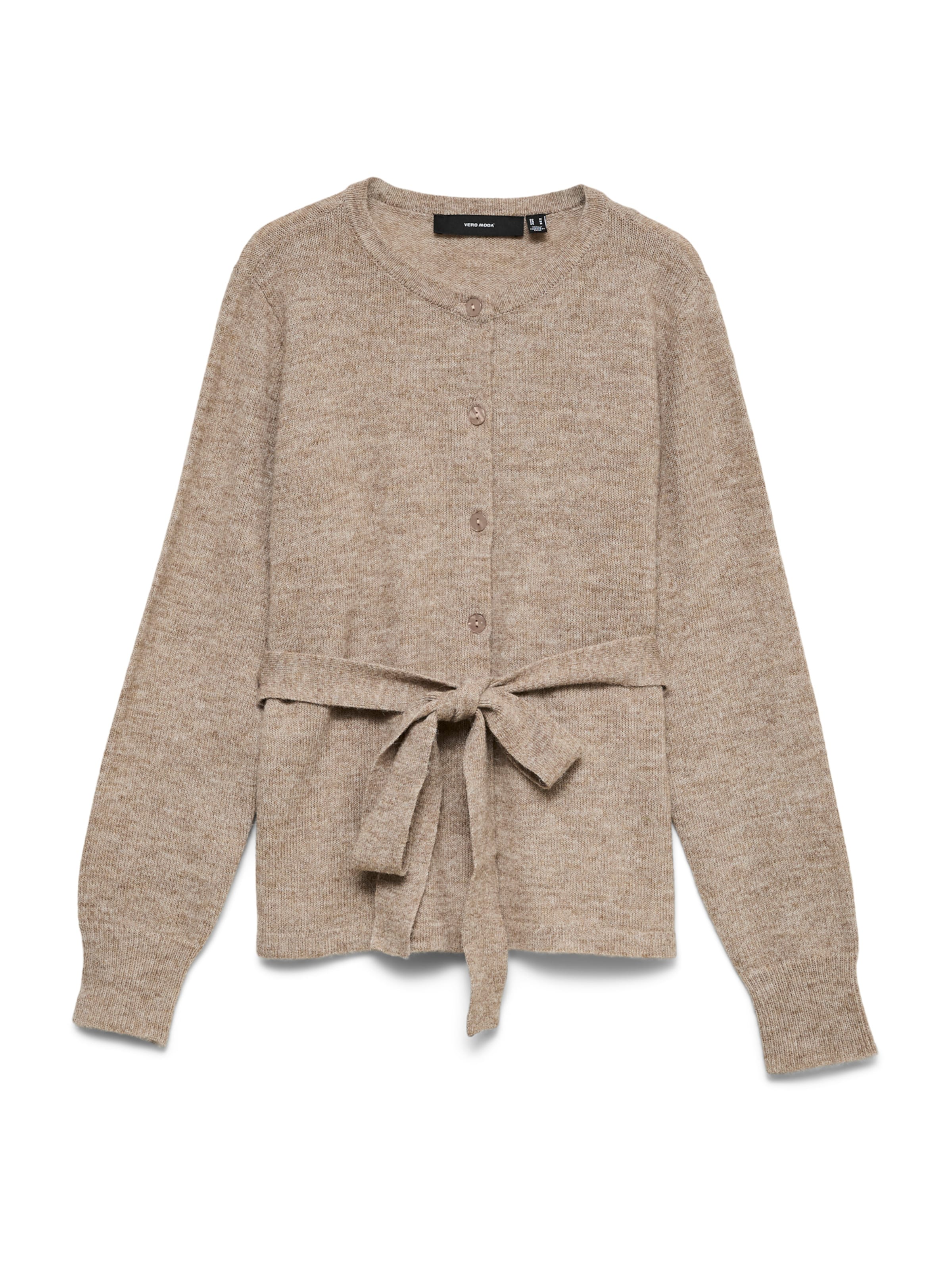 VERO MODA Knit Cardigan 'VMTEAK' in Beige: front