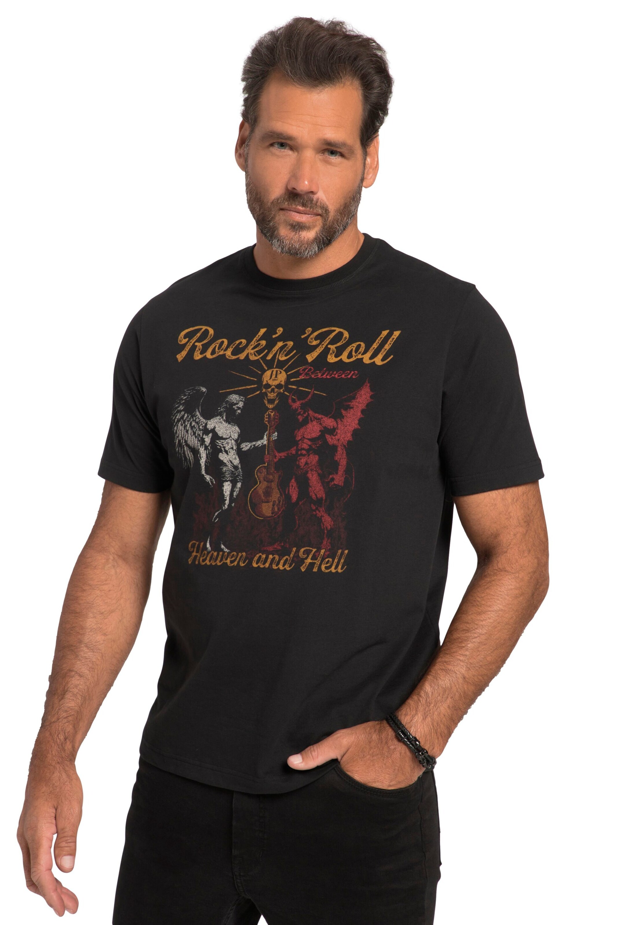 JP1880 Shirt in Zwart: voorkant