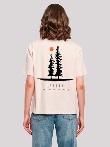 T-shirt 'Escape Discover the World Pinetree' F4NT4STIC en rose