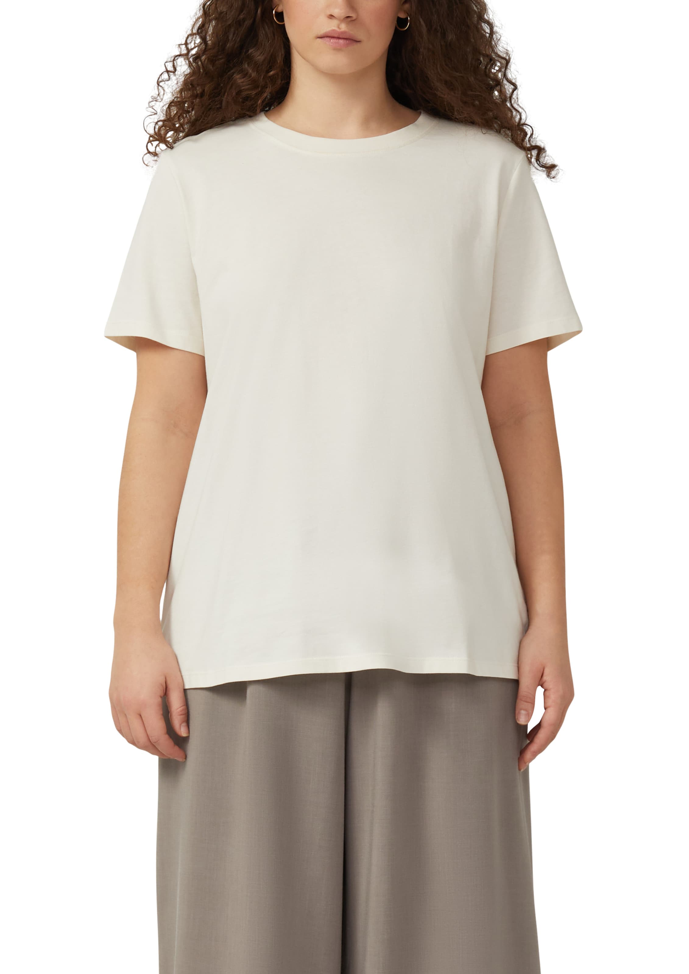 QS Shirt in Beige: voorkant