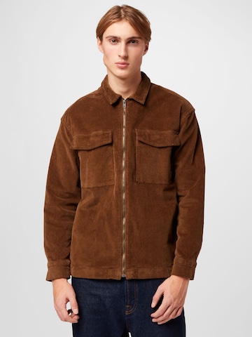 BLEND Regular fit Button Up Shirt in Brown: front