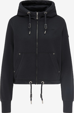 DreiMaster Vintage Zip-Up Hoodie in Black: front