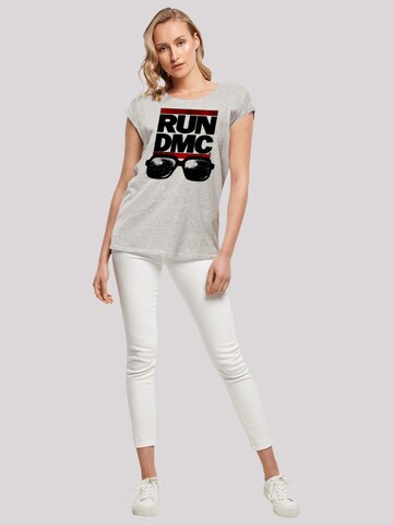 F4NT4STIC Shirt 'Run DMC Glasses NYC' in Grijs