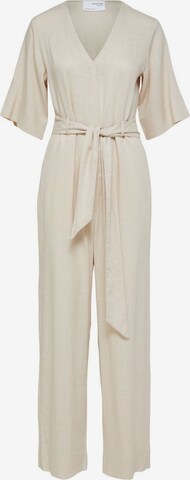 SELECTED FEMME Jumpsuit in Beige: front