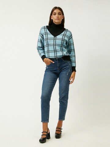 Influencer Pullover in Blau