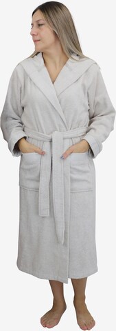 Leonique Long Bathrobe in Beige: front