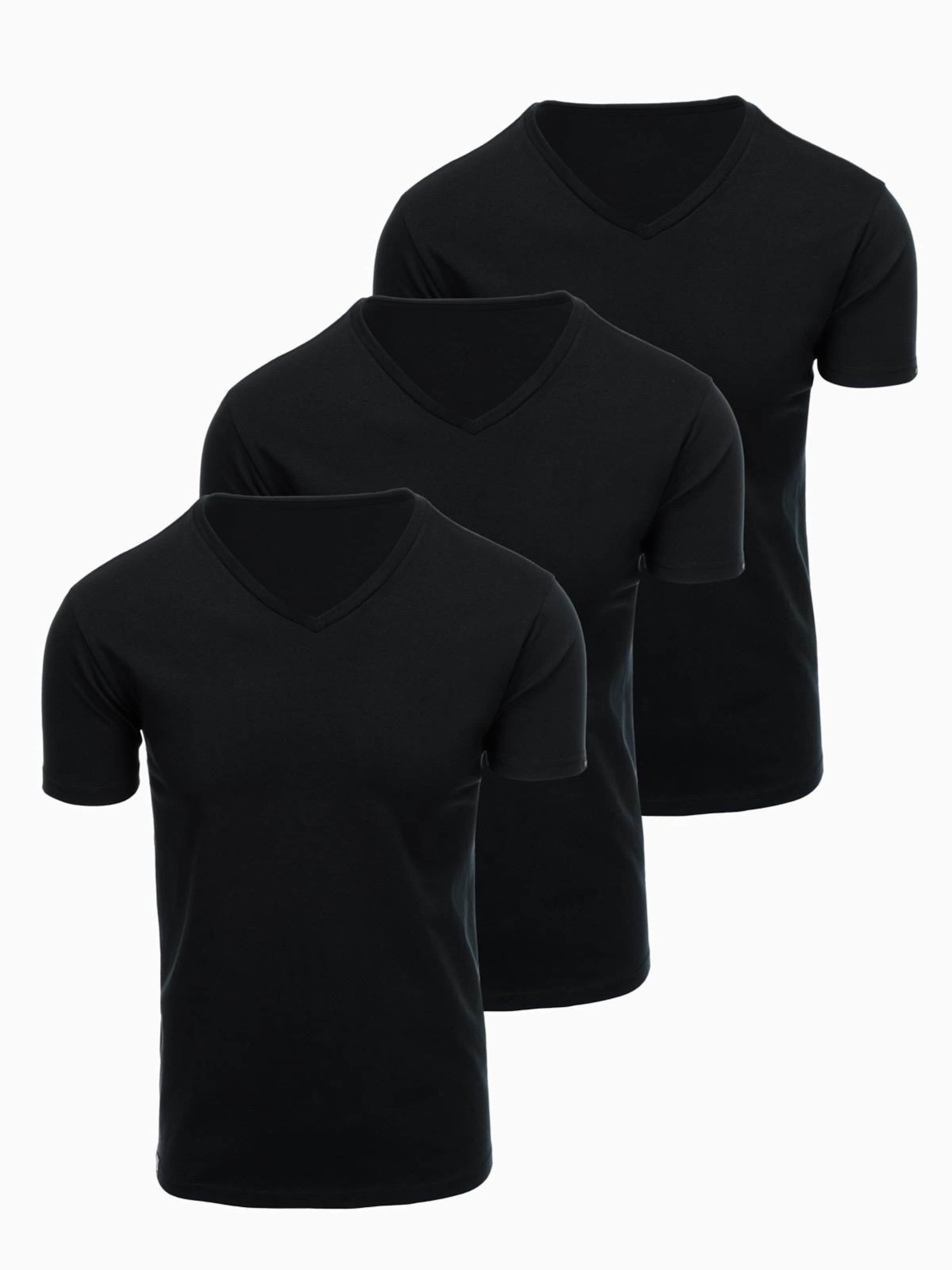 Ombre Shirt 'OM-TSBS-0281' in Zwart: voorkant