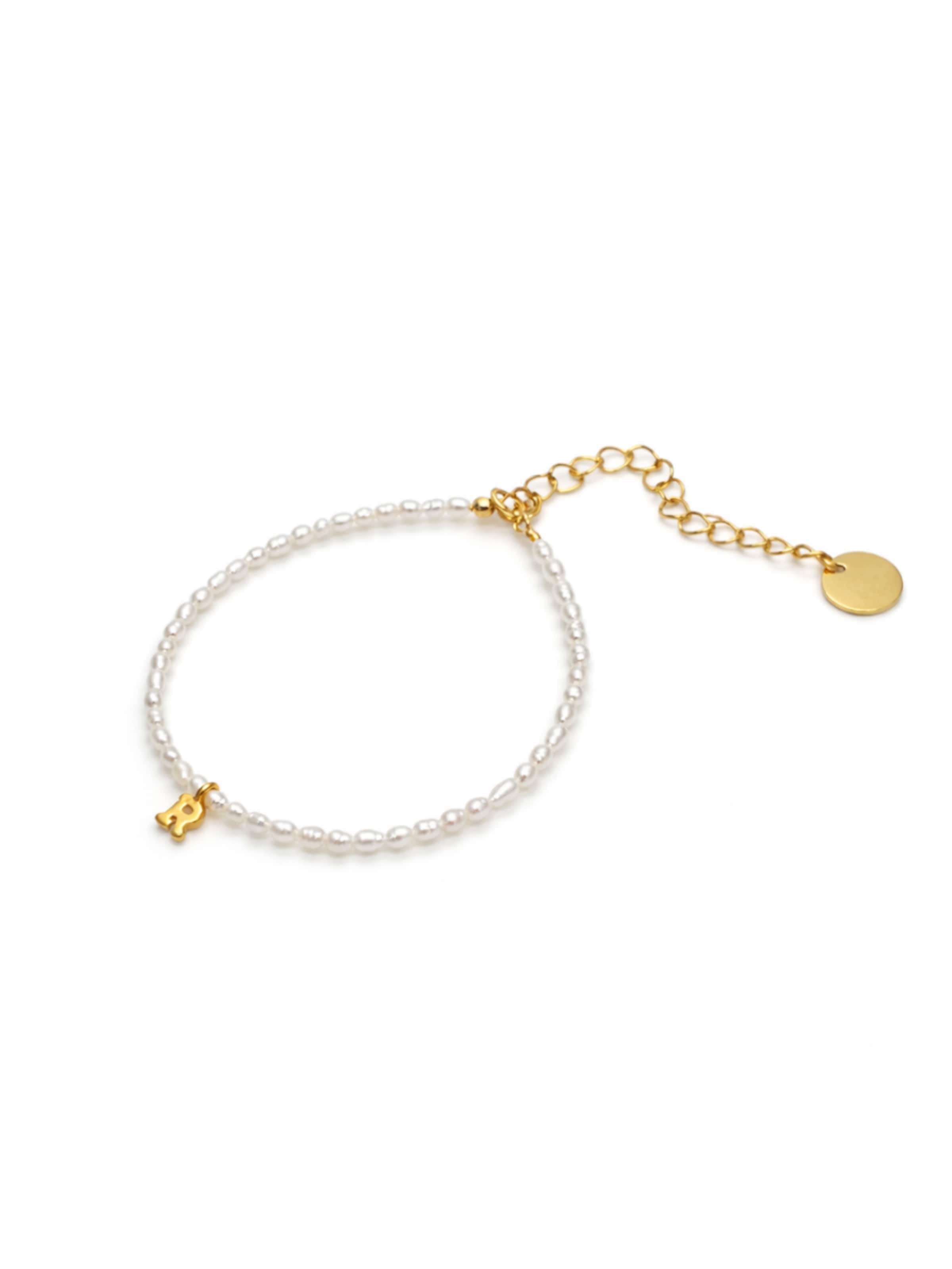 Bracelet 'Bracelet Rime initiale' LA MAISON GISEL B. en blanc : devant
