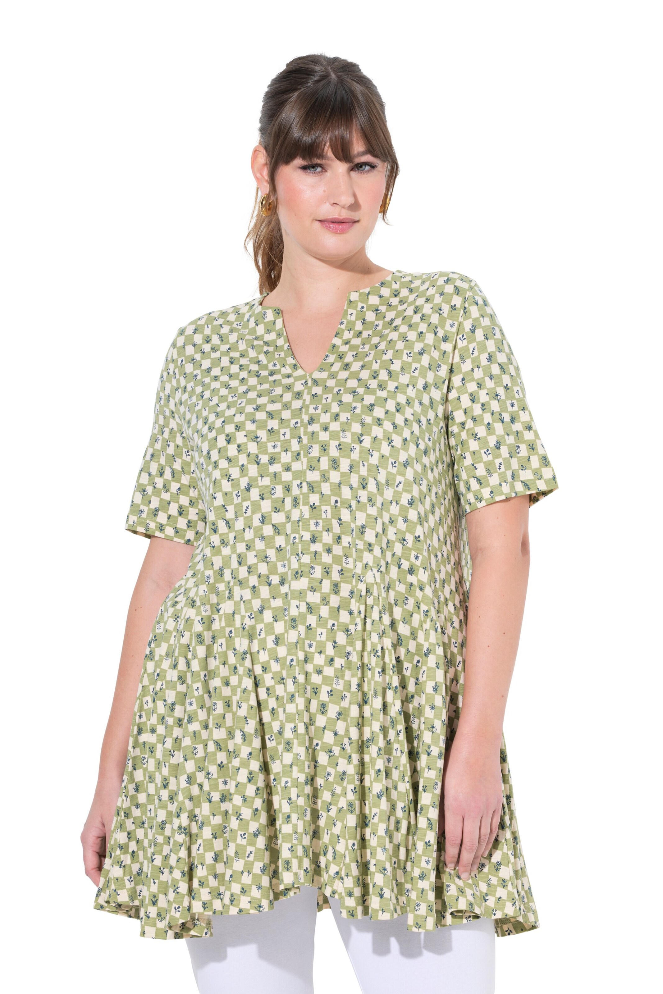 Ulla Popken Shirt in Groen: voorkant