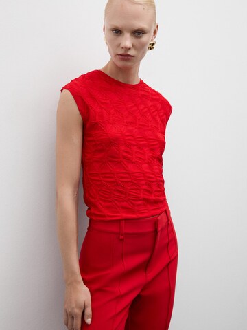 T-shirt 'CREAMY' MANGO en rouge : devant