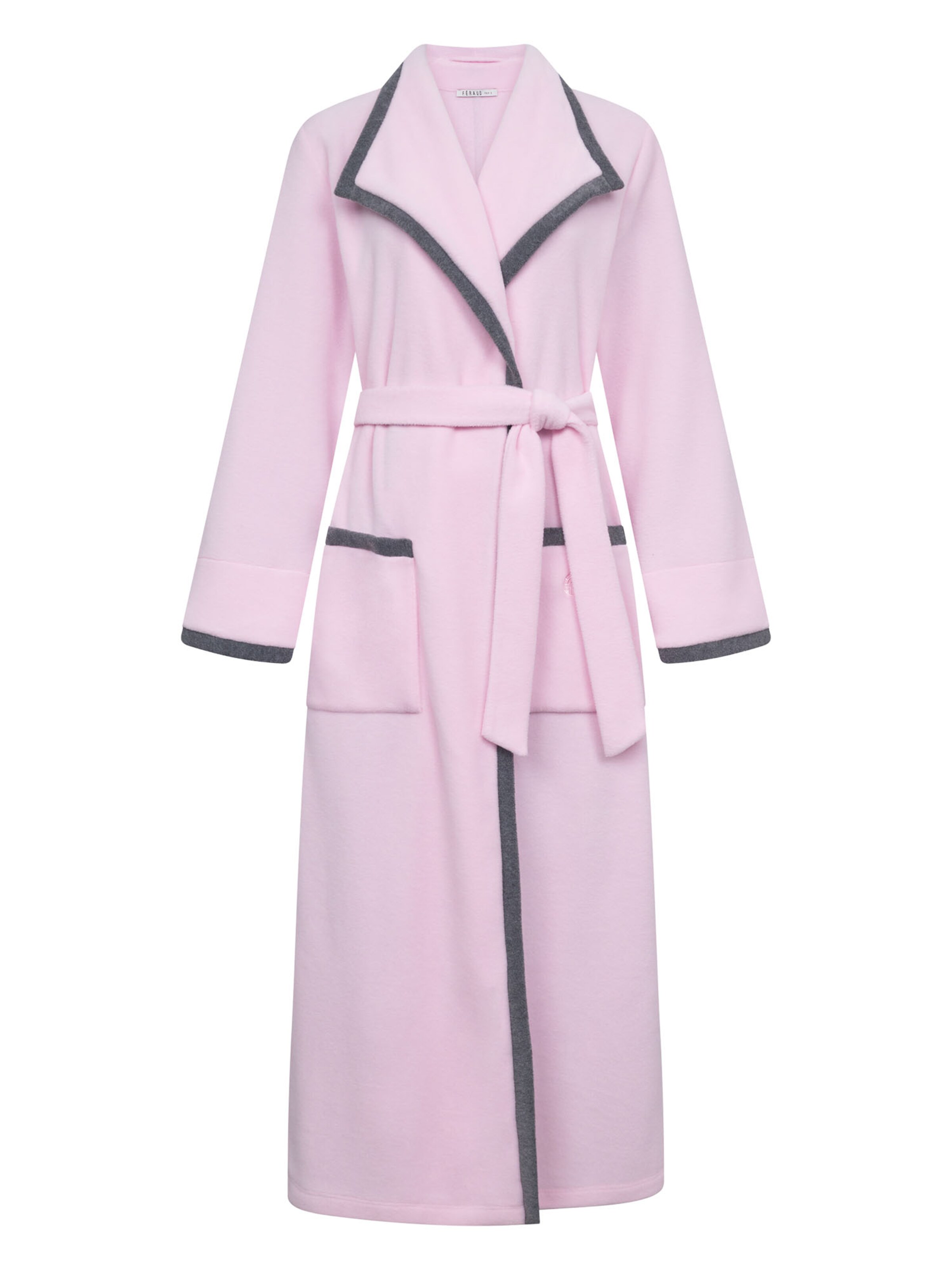 FÉRAUD PARIS Short Bathrobe ' High Class ' in Grey: front