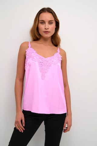 Cream Top 'Anna' in Pink: front