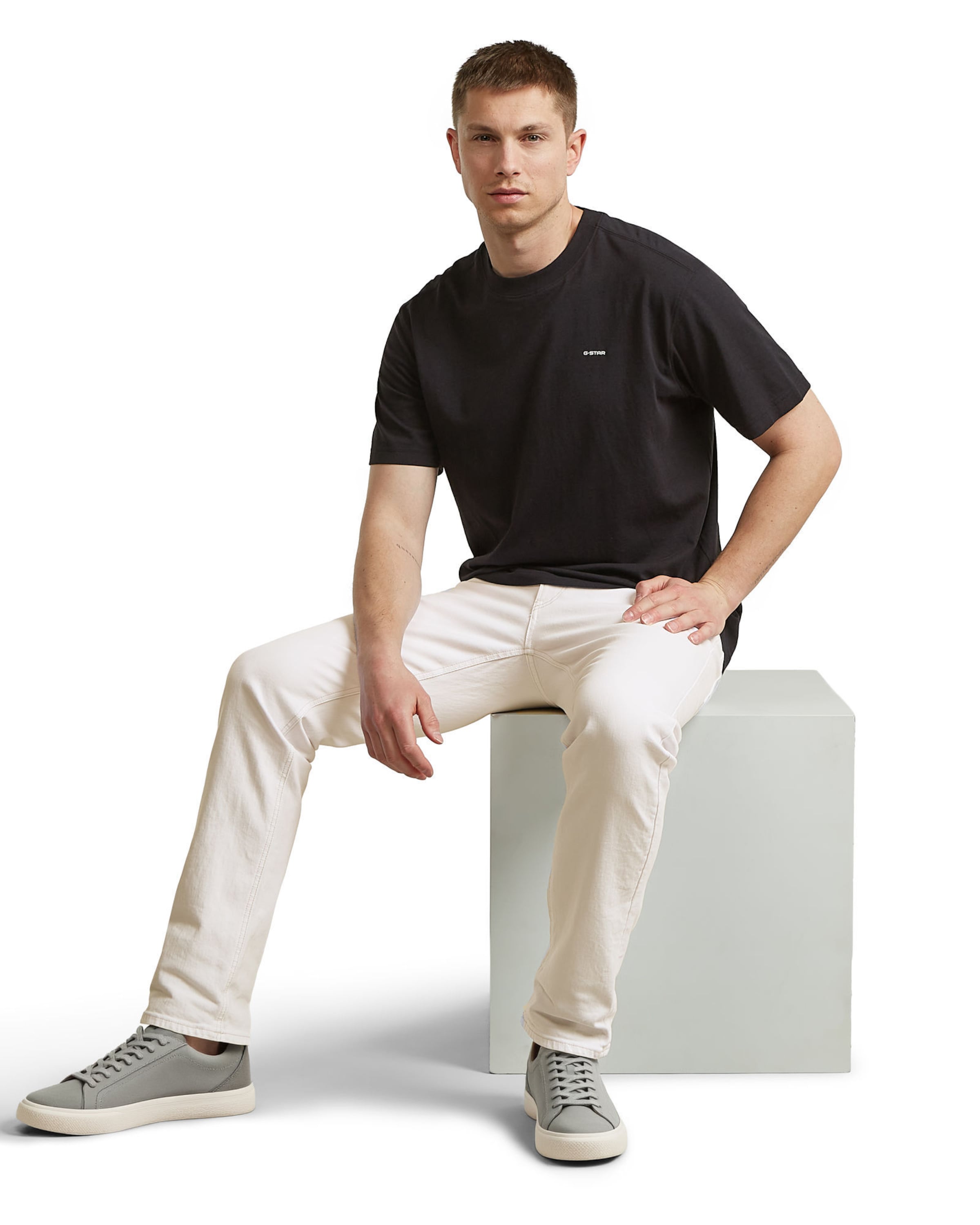 G-STAR Regular Jeans - 'Mosa Straight Jeans' in Weiß