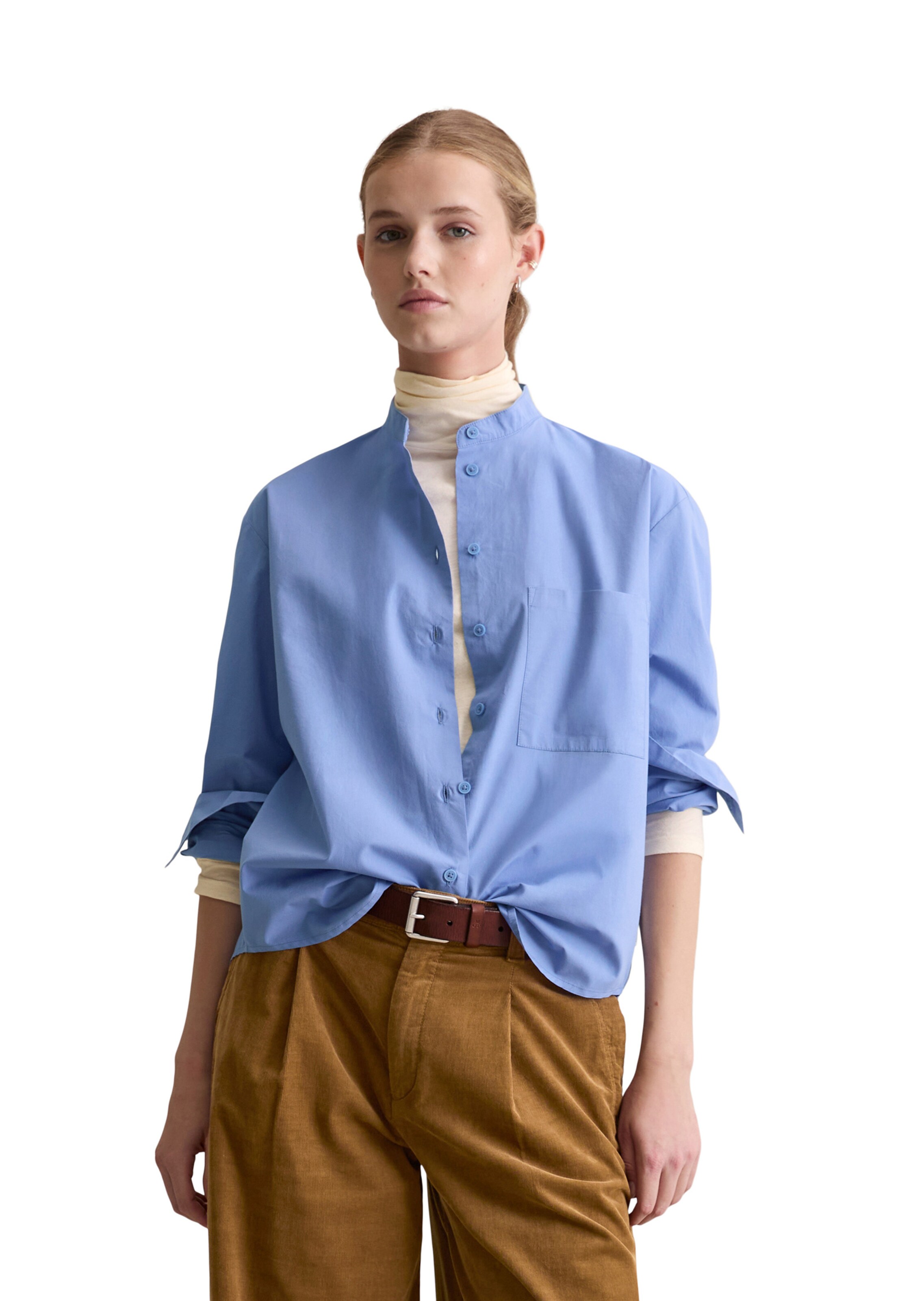 Marc O'Polo DENIM Blouse in Blauw: voorkant