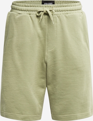 Lyle & Scott Regular Pants in Green: front