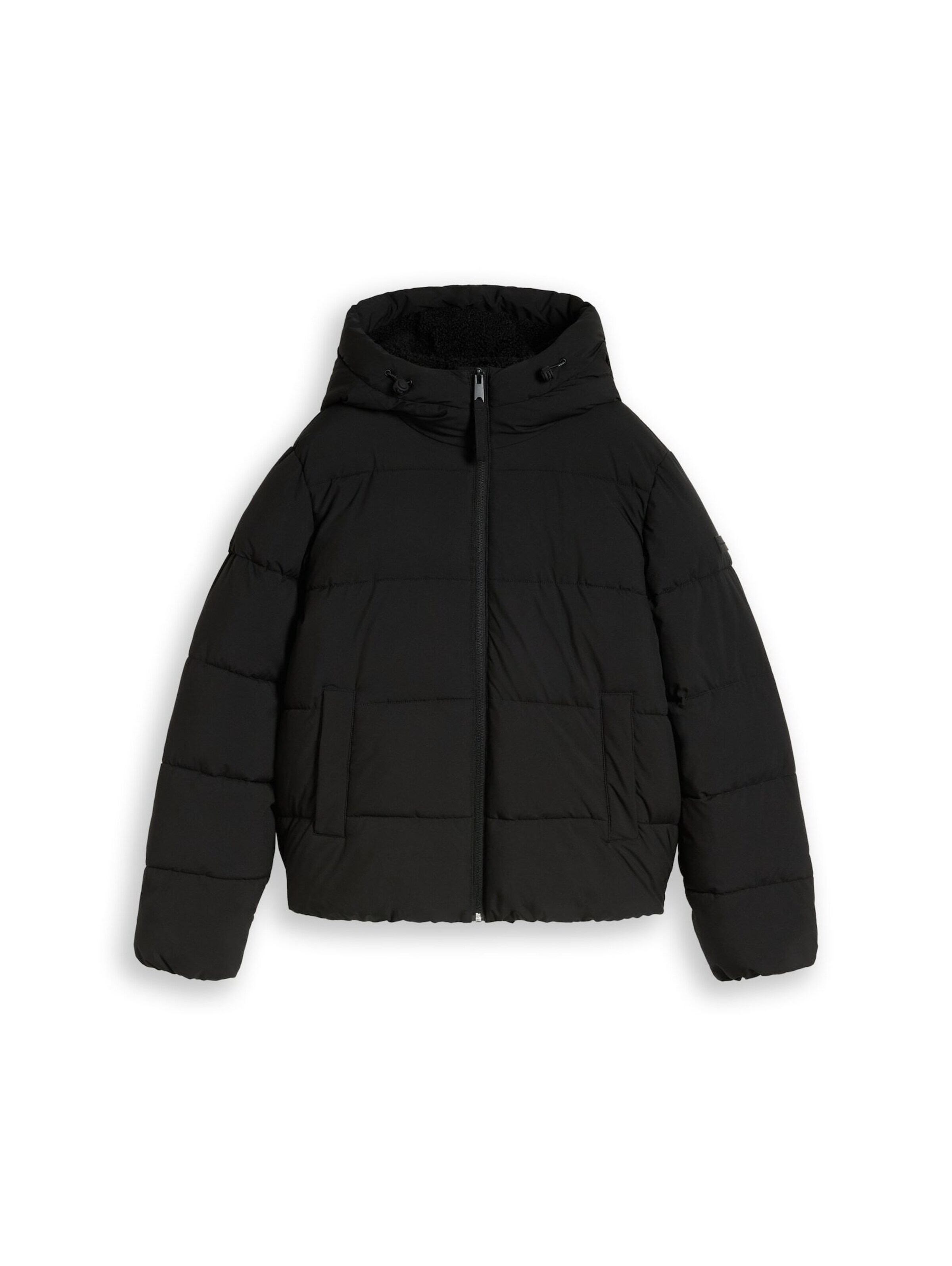 TOM TAILOR DENIM Winter jacket in Black: front